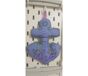 Stickserie ITH - Anker AHOI & MOIN - zum WENDEN plus ANHÄNGER, Appli & STECKER